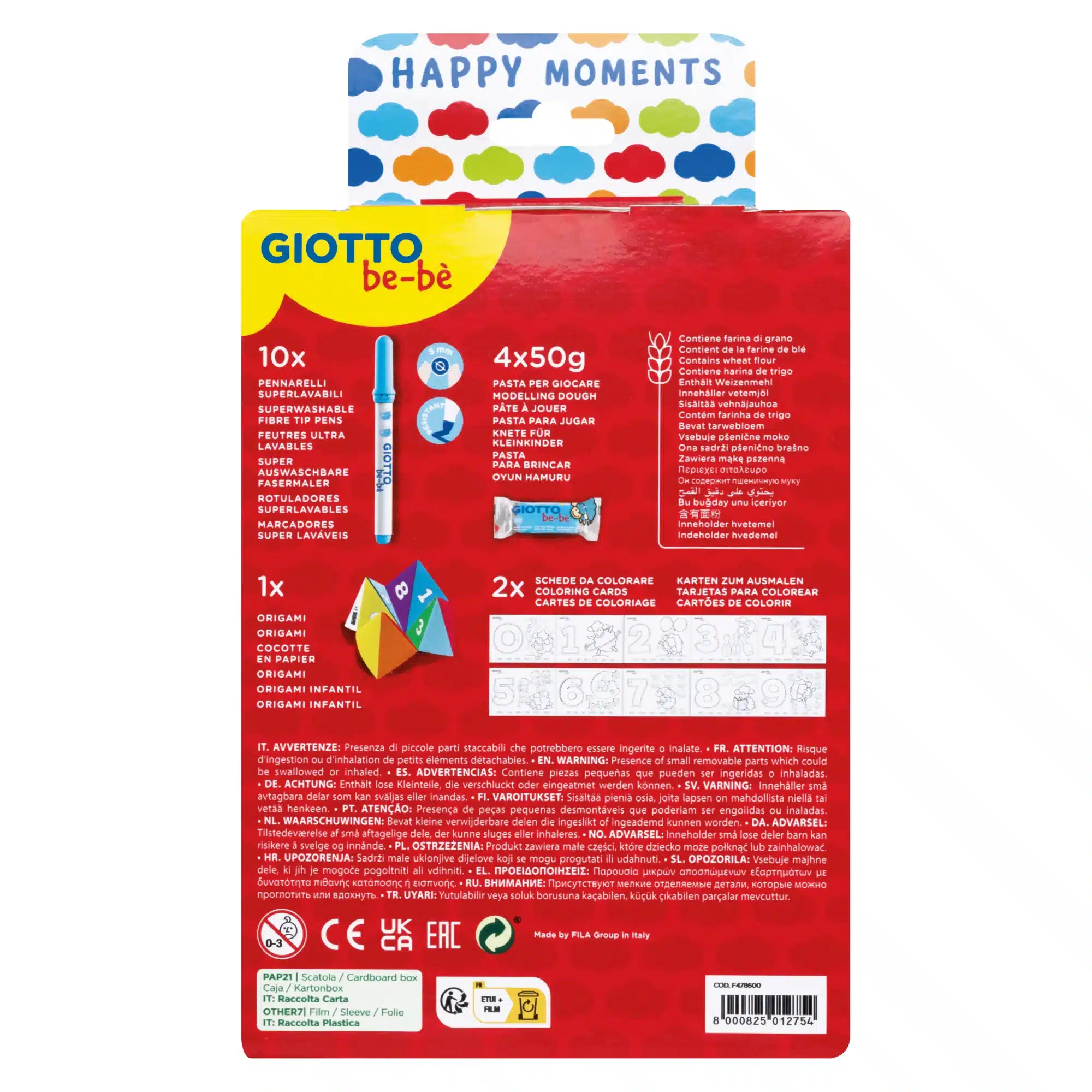 ערכת יצירה: המספרים הראשונים שלי - GIOTTO be-bè